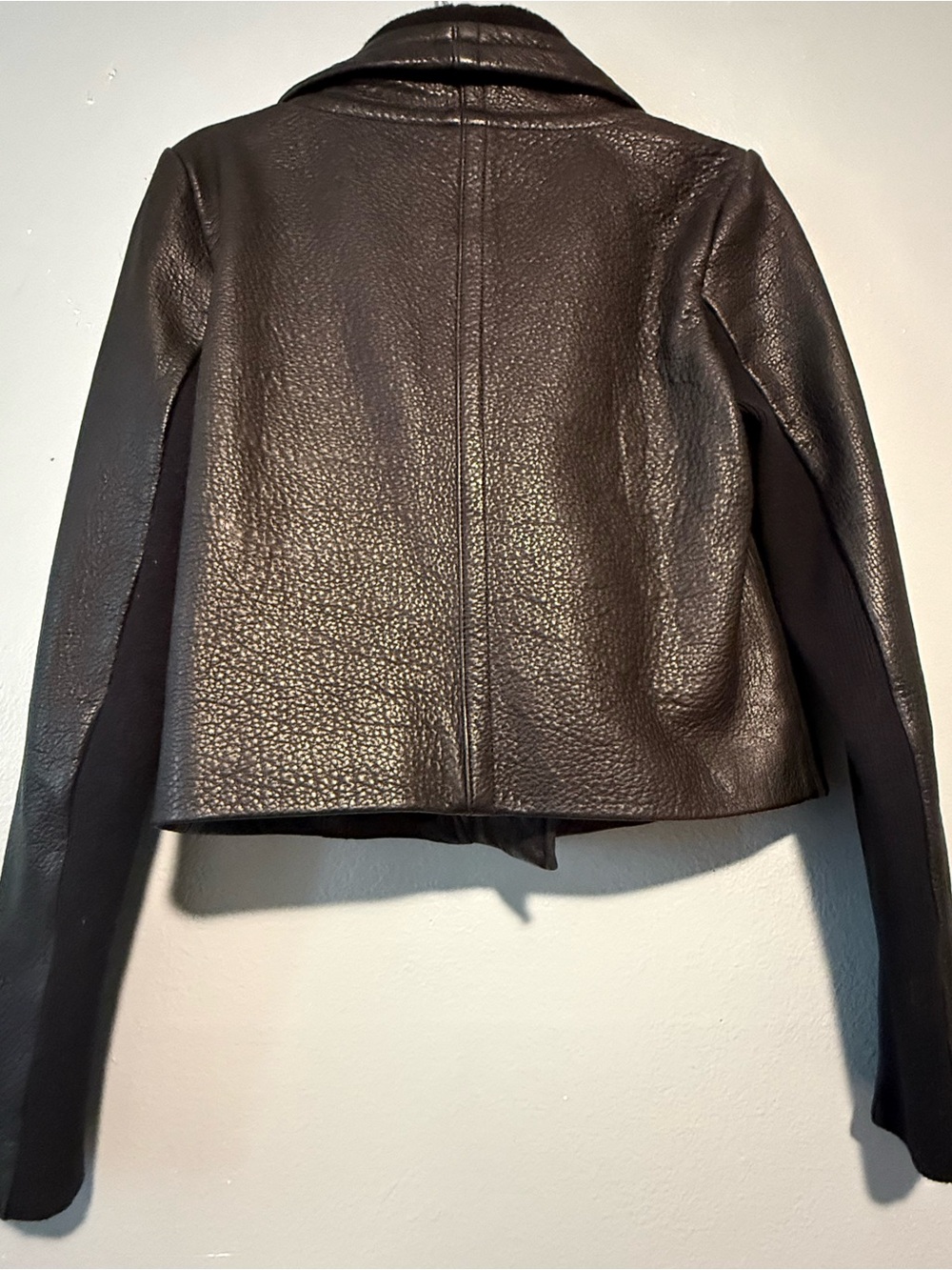 Yigal Azrouel Black Asymmetrical Zip Leather Jacket size 4 - Picture 5 of 6